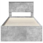 vidaXL Rám postele Betónová šedá 100 x 200 cm Kompozitné drevo – Obrázok 7