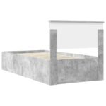 vidaXL Rám postele Betónová šedá 100 x 200 cm Kompozitné drevo – Obrázok 9