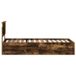 vidaXL Rám postele Dymová dub 90 x 190 cm Kompozitné drevo – Obrázok 8