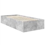 vidaXL Rám postele Betónová šedá 75 x 190 cm Kompozitné drevo – Obrázok 5