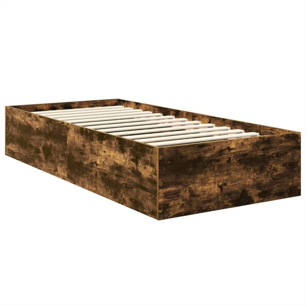 vidaXL Rám postele Dymová dub 75 x 190 cm Kompozitné drevo – Obrázok 5