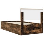 vidaXL Rám postele Dymová dub 75 x 190 cm Kompozitné drevo – Obrázok 9