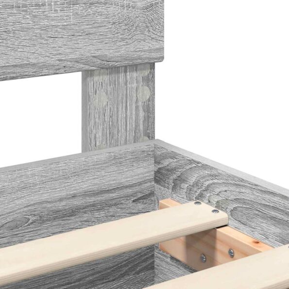 vidaXL Rám postele Sivý Sonoma 75 x 190 cm Kompozitné drevo – Obrázok 10