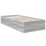 vidaXL Rám postele Sivý Sonoma 75 x 190 cm Kompozitné drevo – Obrázok 5