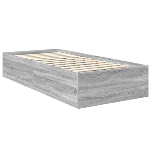 vidaXL Rám postele Sivý Sonoma 75 x 190 cm Kompozitné drevo – Obrázok 5