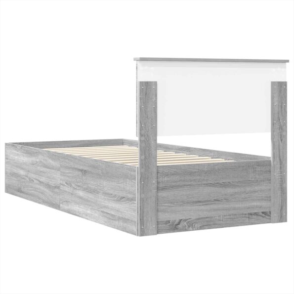 vidaXL Rám postele Sivý Sonoma 75 x 190 cm Kompozitné drevo – Obrázok 9