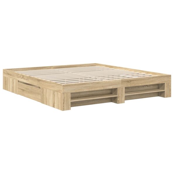 vidaXL Rám postele Sonoma dub 180 x 200 cm Kompozitné drevo – Obrázok 6