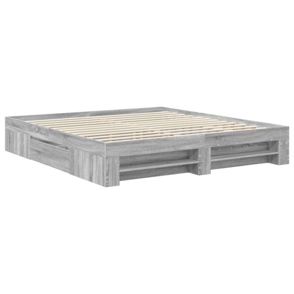 vidaXL Rám postele Sivý Sonoma 180 x 200 cm Kompozitné drevo – Obrázok 6