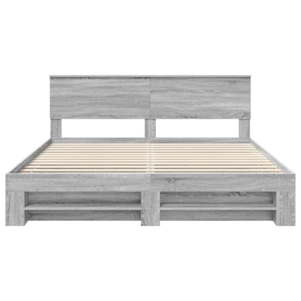 vidaXL Rám postele Sivý Sonoma 180 x 200 cm Kompozitné drevo – Obrázok 8