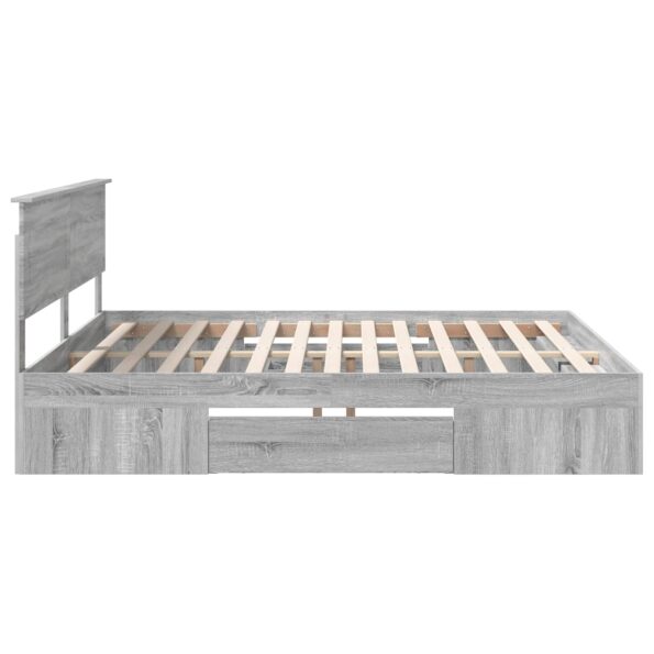 vidaXL Rám postele Sivý Sonoma 180 x 200 cm Kompozitné drevo – Obrázok 9
