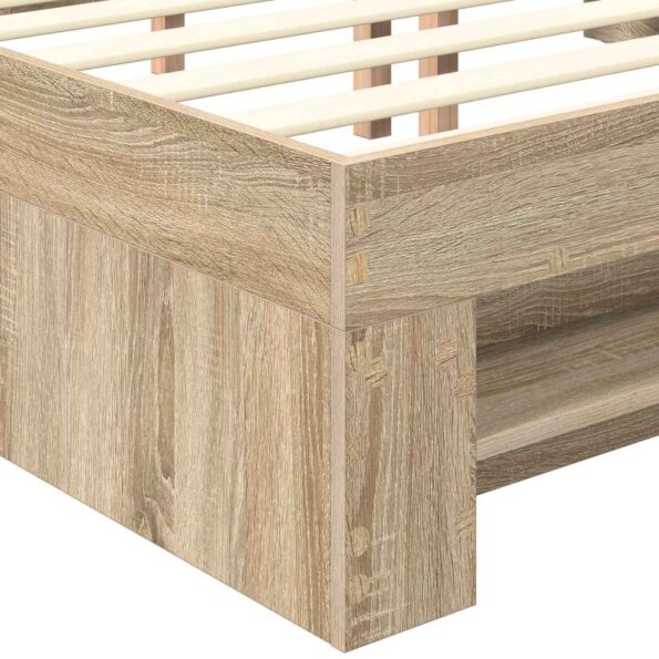 vidaXL Rám postele Sonoma dub 160 x 200 cm Kompozitné drevo – Obrázok 11