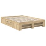 vidaXL Rám postele Sonoma dub 160 x 200 cm Kompozitné drevo – Obrázok 6
