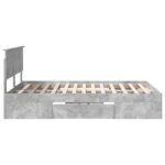 vidaXL Rám postele Betónová šedá 160 x 200 cm Kompozitné drevo – Obrázok 9