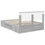 vidaXL Rám postele Sivý Sonoma 160 x 200 cm Kompozitné drevo – Obrázok 10