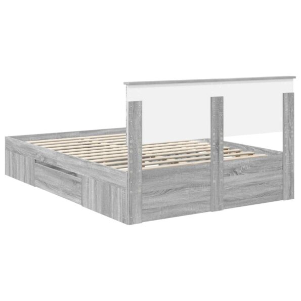 vidaXL Rám postele Sivý Sonoma 160 x 200 cm Kompozitné drevo – Obrázok 10