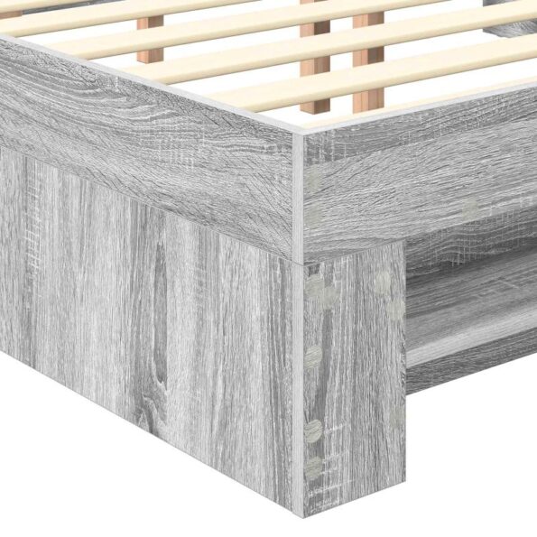 vidaXL Rám postele Sivý Sonoma 160 x 200 cm Kompozitné drevo – Obrázok 11