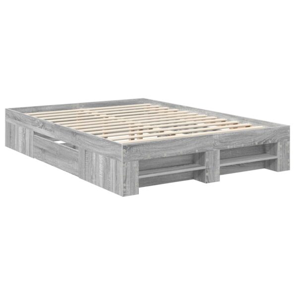 vidaXL Rám postele Sivý Sonoma 160 x 200 cm Kompozitné drevo – Obrázok 6