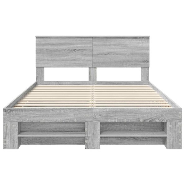 vidaXL Rám postele Sivý Sonoma 160 x 200 cm Kompozitné drevo – Obrázok 8
