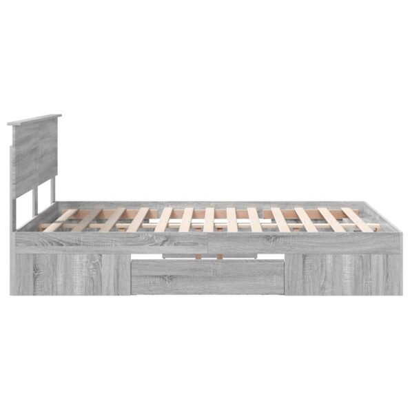 vidaXL Rám postele Sivý Sonoma 160 x 200 cm Kompozitné drevo – Obrázok 9