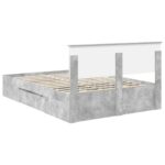 vidaXL Rám postele Betónová šedá 140 x 200 cm Kompozitné drevo – Obrázok 10