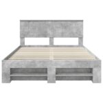 vidaXL Rám postele Betónová šedá 140 x 200 cm Kompozitné drevo – Obrázok 8