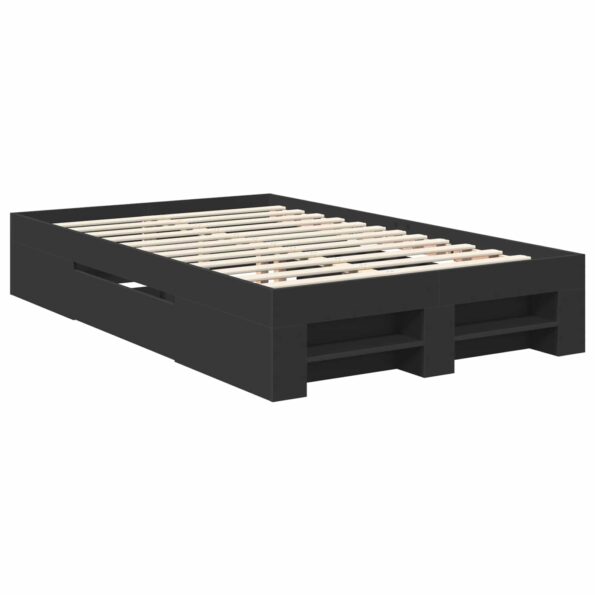 vidaXL Rám postele Čierna 137 x 203 cm Kompozitné drevo – Obrázok 6