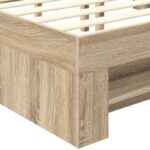 vidaXL Rám postele Sonoma dub 137 x 203 cm Kompozitné drevo – Obrázok 11
