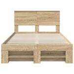 vidaXL Rám postele Sonoma dub 137 x 203 cm Kompozitné drevo – Obrázok 8