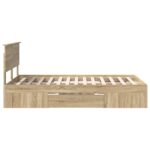 vidaXL Rám postele Sonoma dub 137 x 203 cm Kompozitné drevo – Obrázok 9