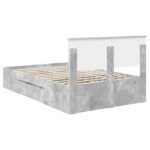 vidaXL Rám postele Betónová šedá 137 x 203 cm Kompozitné drevo – Obrázok 10