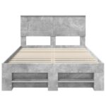 vidaXL Rám postele Betónová šedá 137 x 203 cm Kompozitné drevo – Obrázok 8