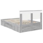 vidaXL Rám postele Sivý Sonoma 137 x 203 cm Kompozitné drevo – Obrázok 10