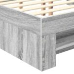 vidaXL Rám postele Sivý Sonoma 137 x 203 cm Kompozitné drevo – Obrázok 11