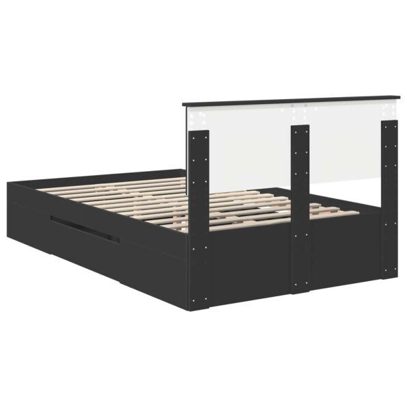 vidaXL Rám postele Čierna 120 x 200 cm Kompozitné drevo – Obrázok 10