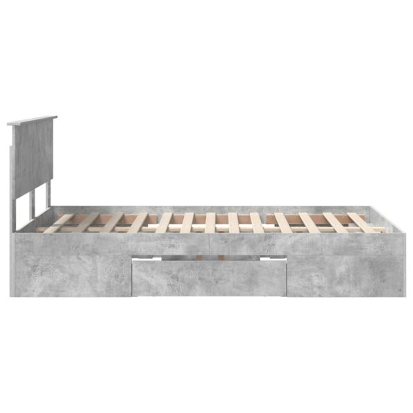 vidaXL Rám postele Betónová šedá 120 x 200 cm Kompozitné drevo – Obrázok 9