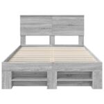 vidaXL Rám postele Sivý Sonoma 120 x 200 cm Kompozitné drevo – Obrázok 8