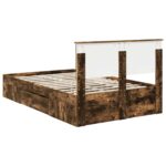 vidaXL Rám postele Dymová dub 120 x 200 cm Kompozitné drevo – Obrázok 10