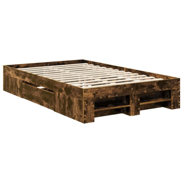 vidaXL Rám postele Dymová dub 120 x 200 cm Kompozitné drevo – Obrázok 6