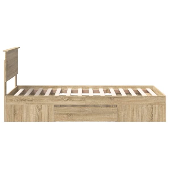 vidaXL Rám postele Sonoma dub 100 x 200 m Kompozitné drevo – Obrázok 9