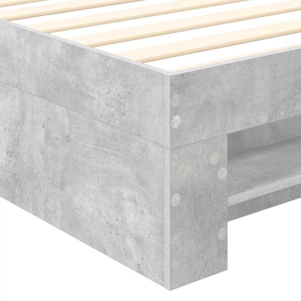 vidaXL Rám postele Betónová šedá 100 x 200 m Kompozitné drevo – Obrázok 11