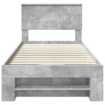 vidaXL Rám postele Betónová šedá 90 x 200 cm Kompozitné drevo – Obrázok 8