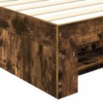 vidaXL Rám postele Dymová dub 90 x 200 cm Kompozitné drevo – Obrázok 11