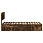 vidaXL Rám postele Dymová dub 90 x 200 cm Kompozitné drevo – Obrázok 9