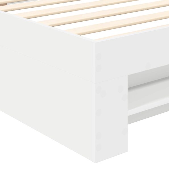 vidaXL Rám postele s čelnou doskou Biela 80 x 200 cm Kompozitné drevo – Obrázok 11