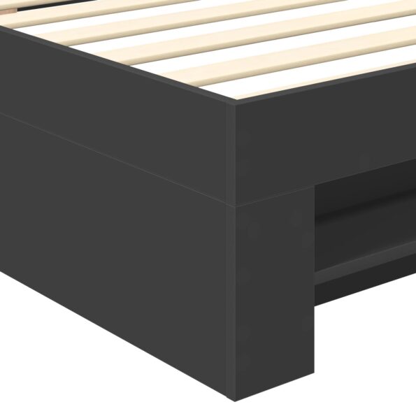 vidaXL Rám postele s čelnou doskou Čierna 80 x 200 cm Kompozitné drevo – Obrázok 11
