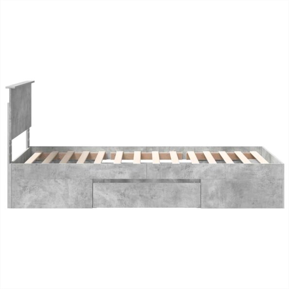 vidaXL Rám postele Betónová šedá 80 x 200 cm Kompozitné drevo – Obrázok 9