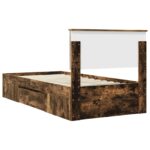 vidaXL Rám postele Dymová dub 80 x 200 cm Kompozitné drevo – Obrázok 10