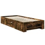 vidaXL Rám postele Dymová dub 80 x 200 cm Kompozitné drevo – Obrázok 6