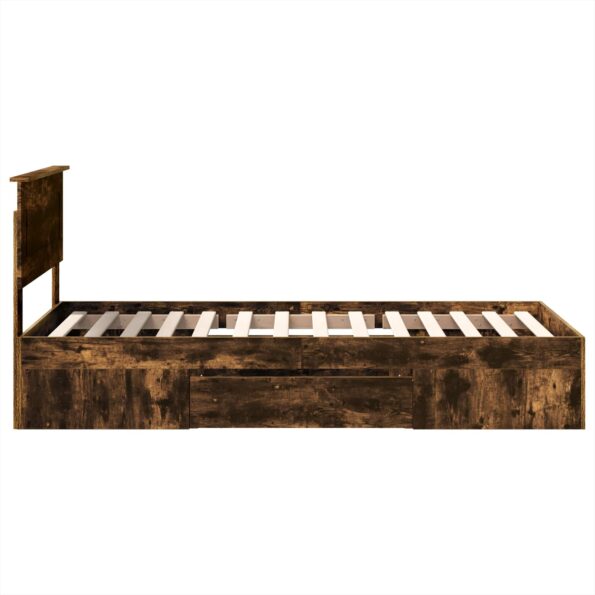 vidaXL Rám postele Dymová dub 80 x 200 cm Kompozitné drevo – Obrázok 9