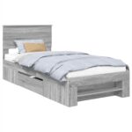 vidaXL Rám postele Sivý Sonoma 80 x 200 cm Kompozitné drevo – Obrázok 2